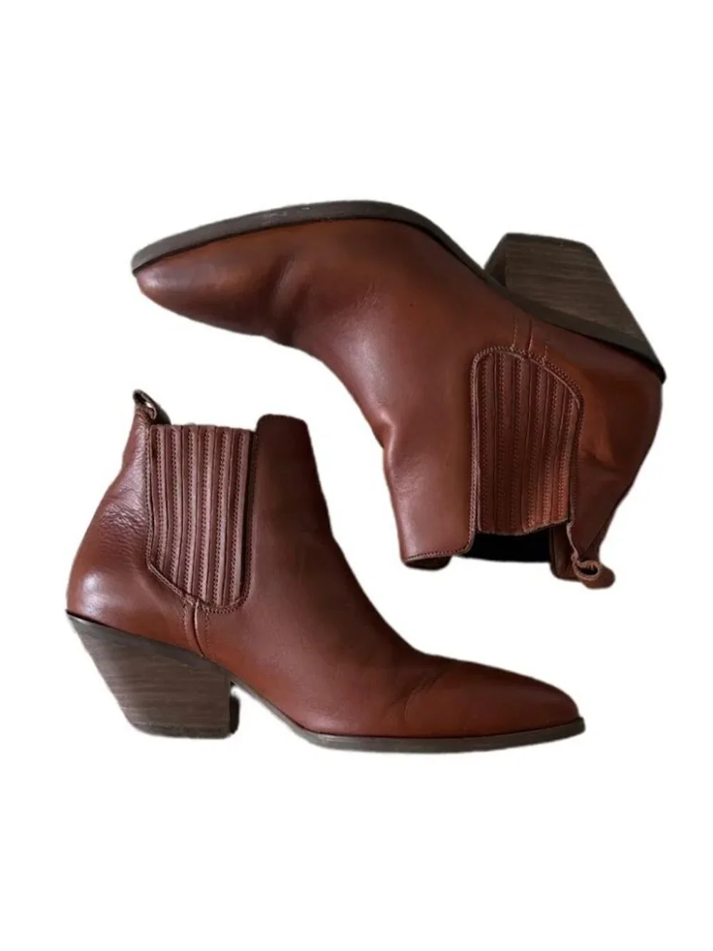Patina Leather Dakota Western Ankle Boot Tucson Cognac